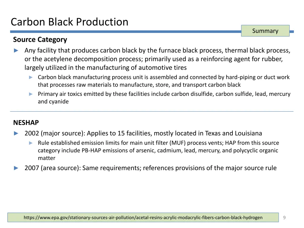 carbon black production