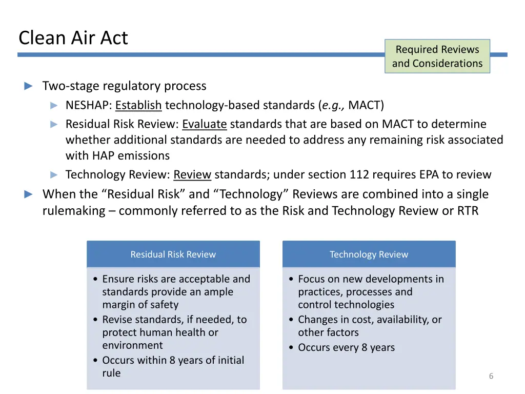 clean air act