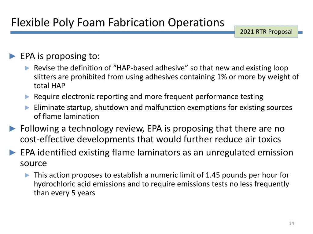 flexible poly foam fabrication operations 1