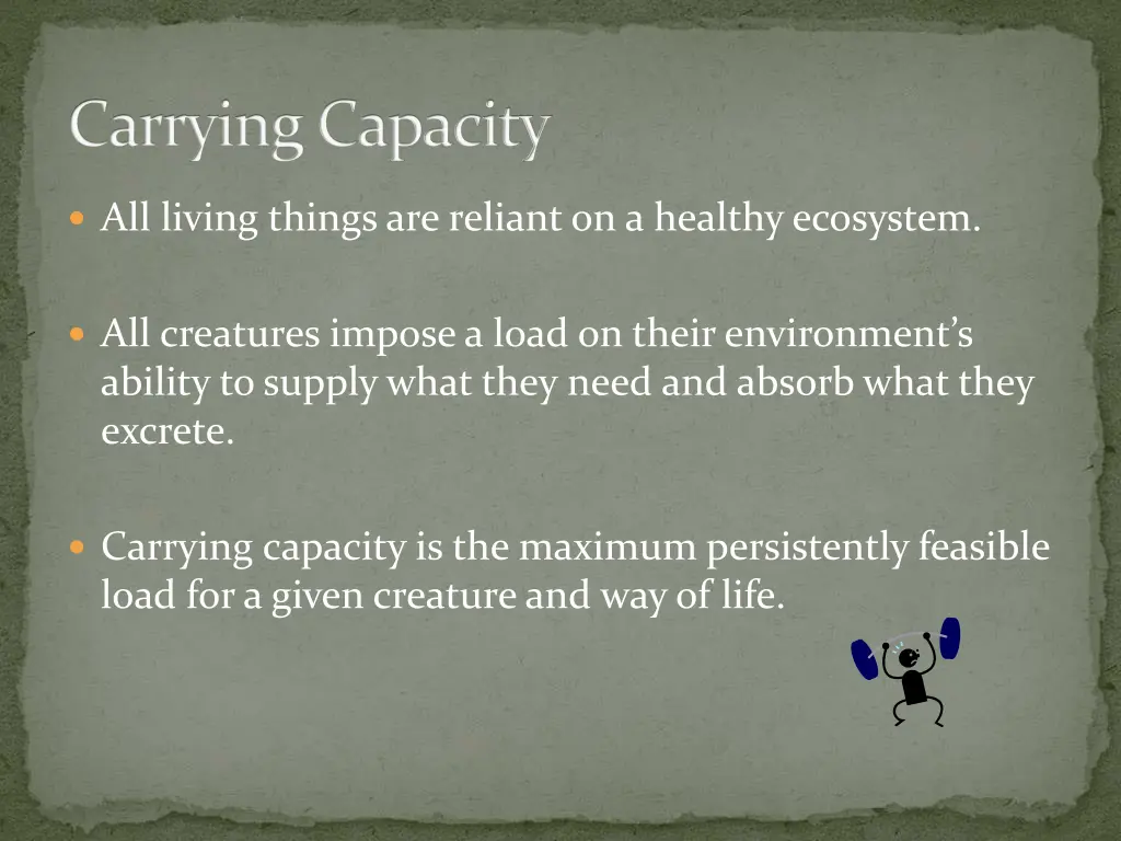 carrying capacity