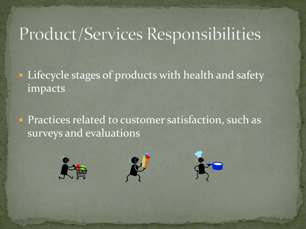 product services responsibilities
