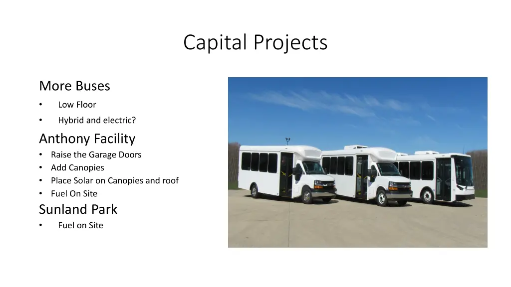 capital projects