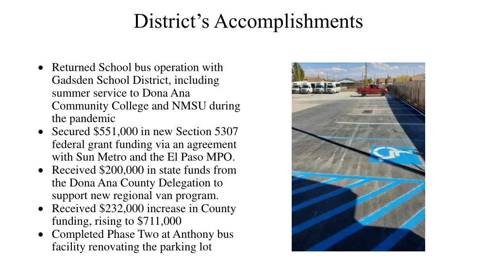 district s accomplishments