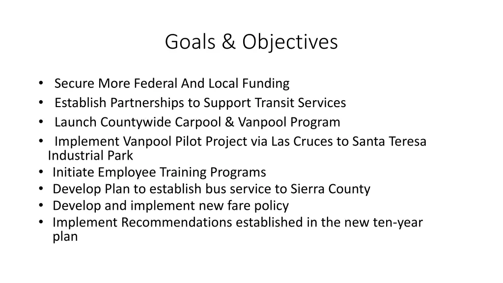 goals objectives