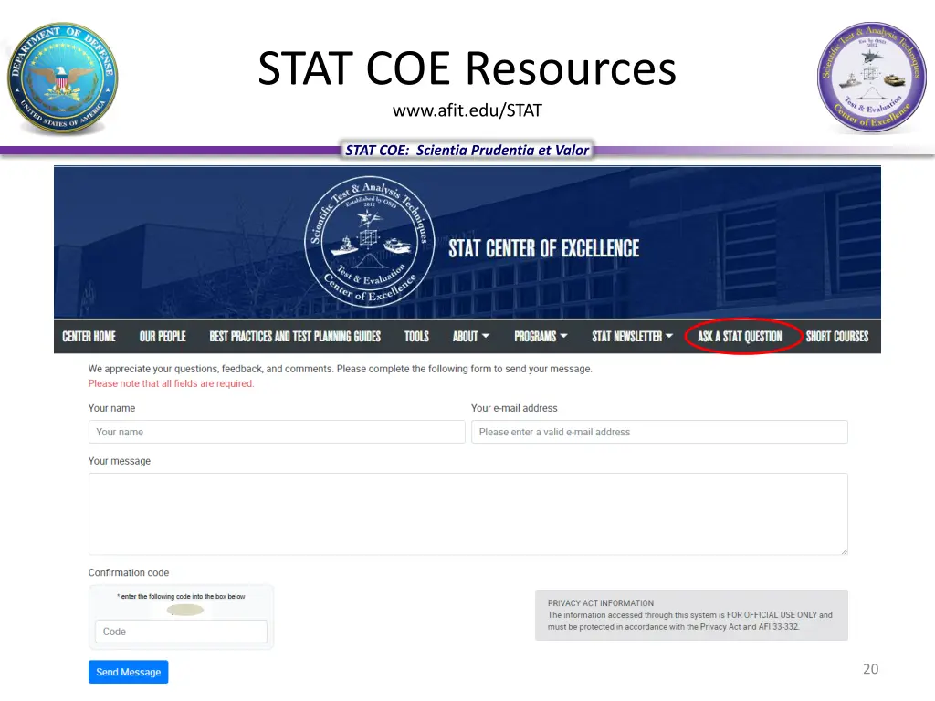 stat coe resources www afit edu stat 2