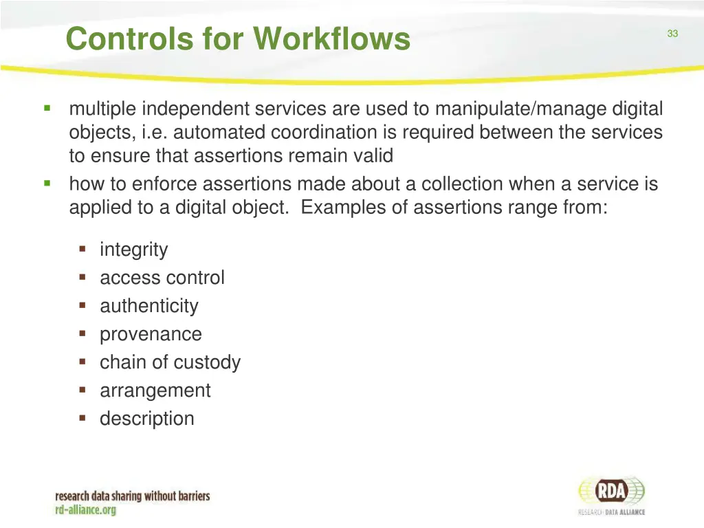 controls for workflows