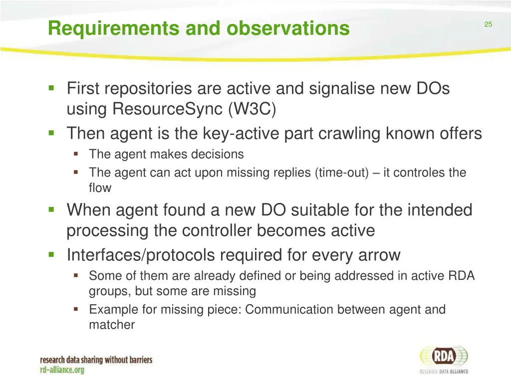 requirements and observations