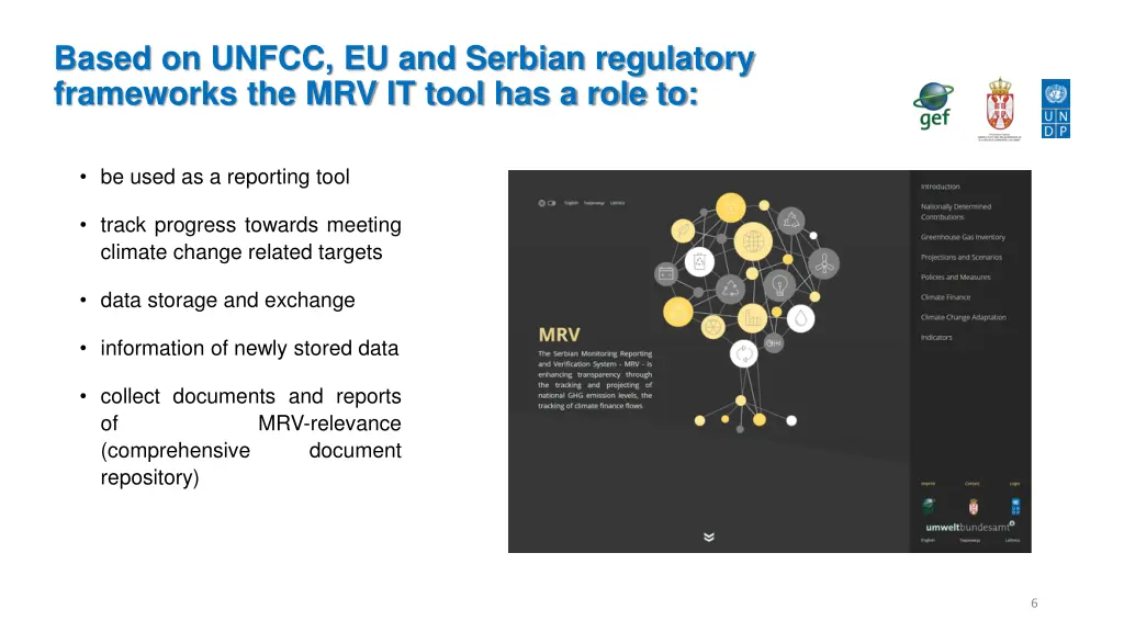 based on unfcc eu and serbian regulatory 1