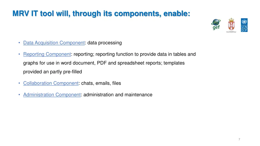 mrv it tool will through its components enable