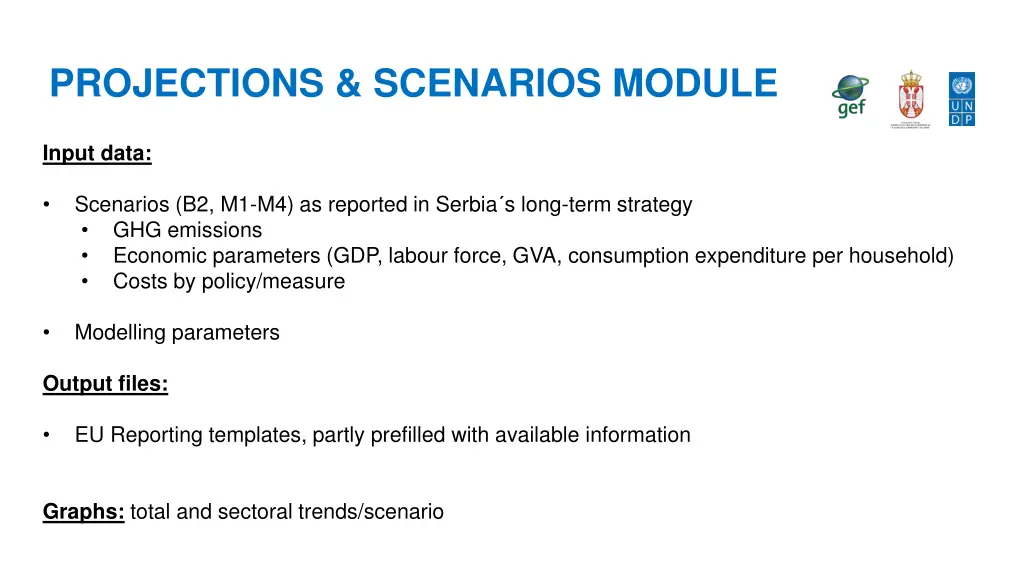 projections scenarios module 1