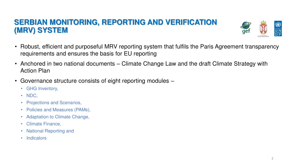 serbian monitoring reporting and verification