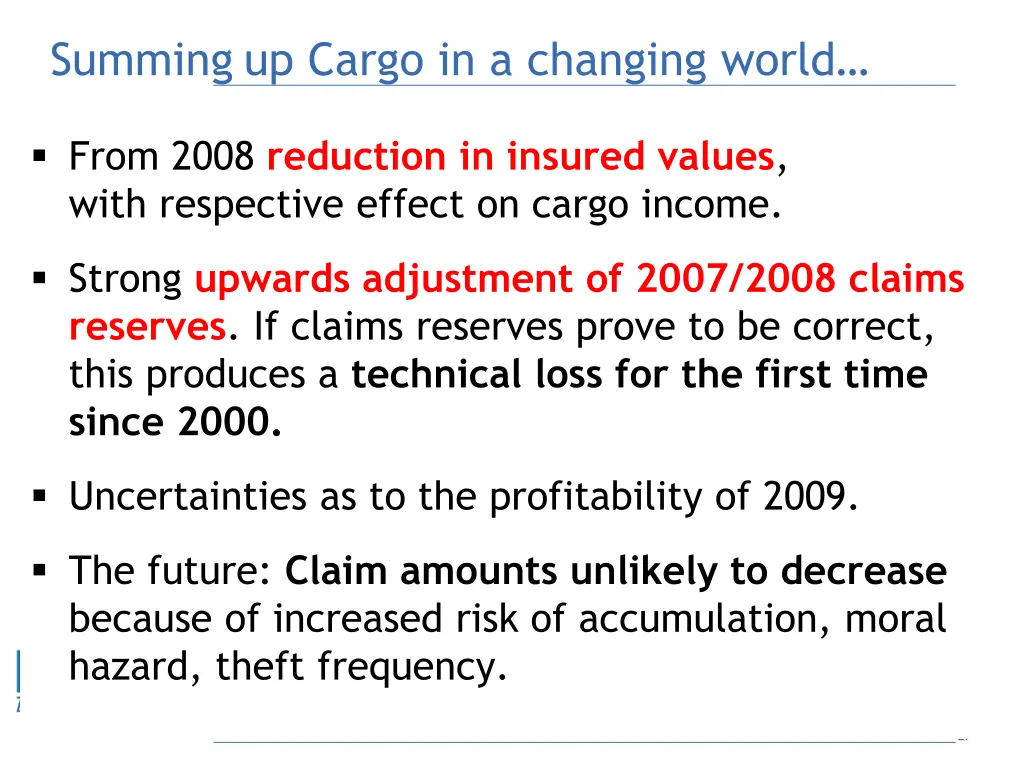 summing up cargo in a changing world