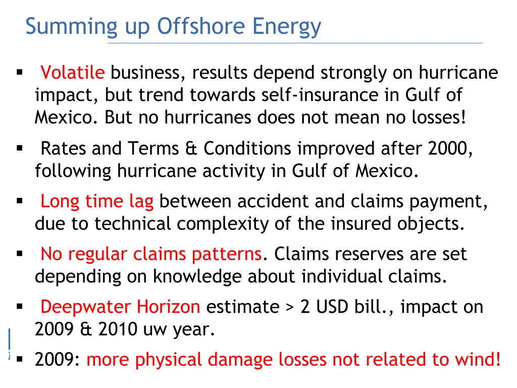 summing up offshore energy