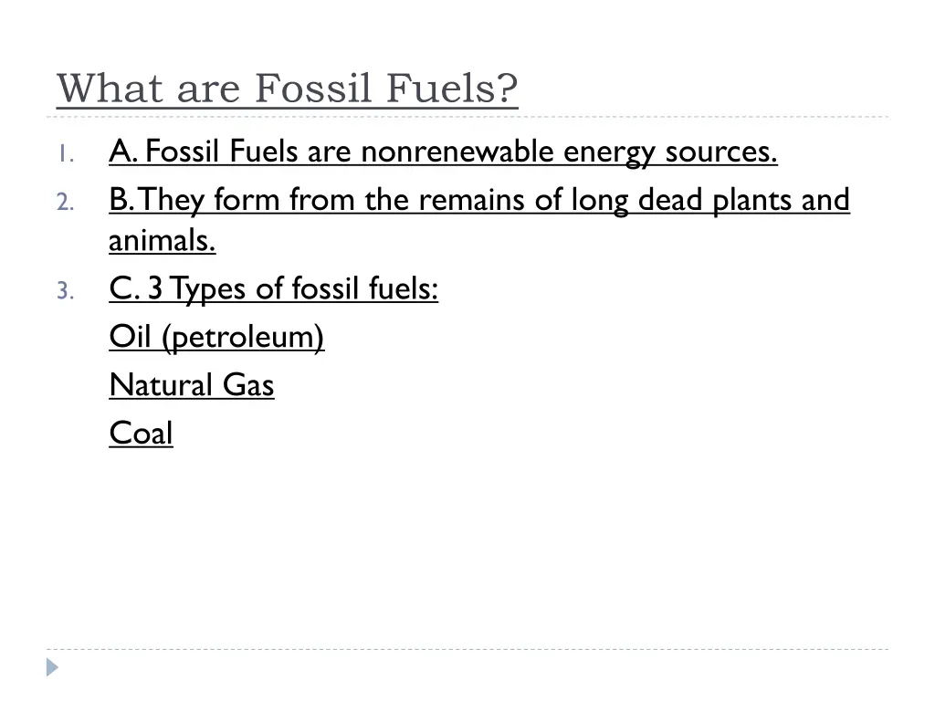 what are fossil fuels