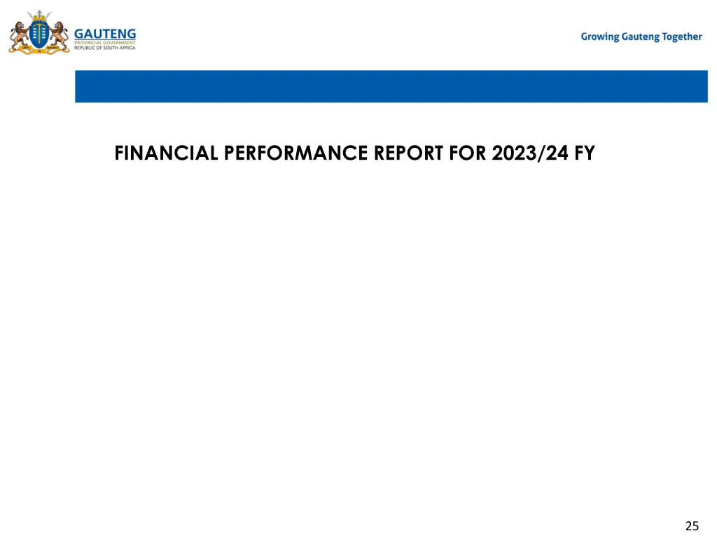 financial performance report for 2023 24 fy