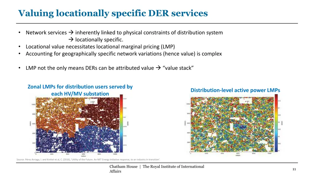 valuing locationally specific der services