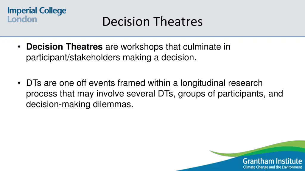 decision theatres