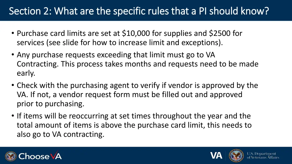 section 2 what are the specific rules that 2