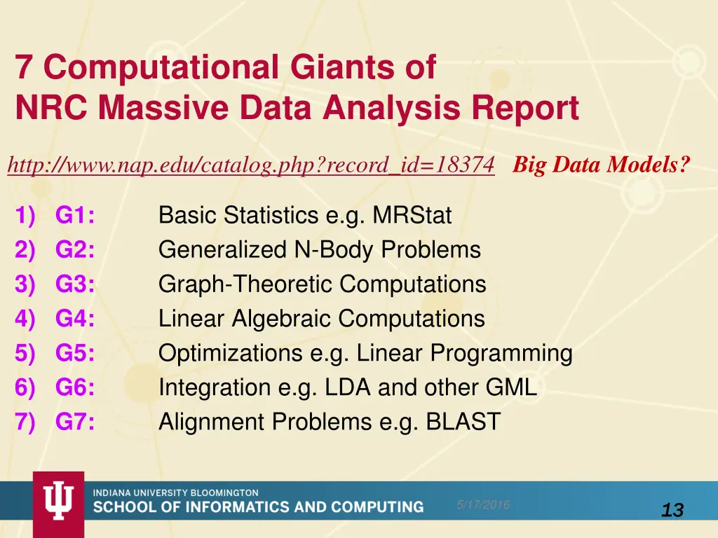7 computational giants of nrc massive data