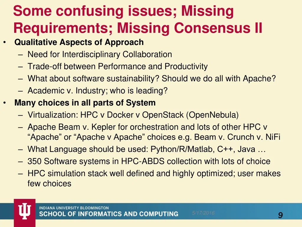 some confusing issues missing requirements 1