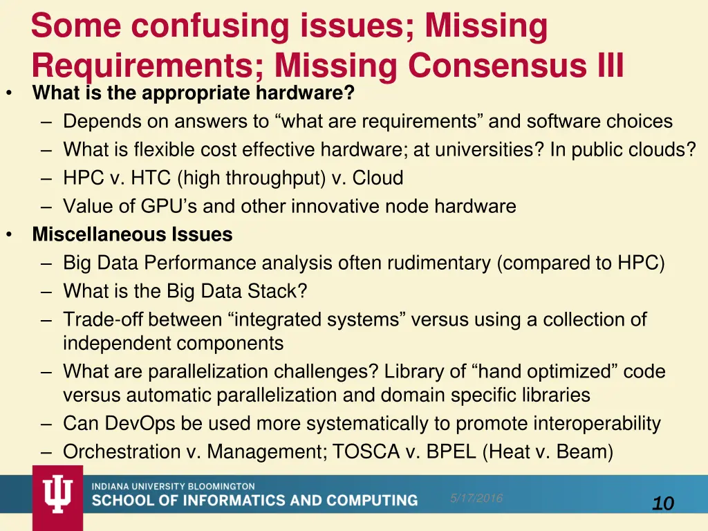 some confusing issues missing requirements 2