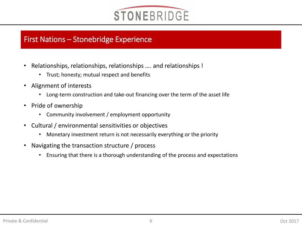 first first nations nations stonebridge