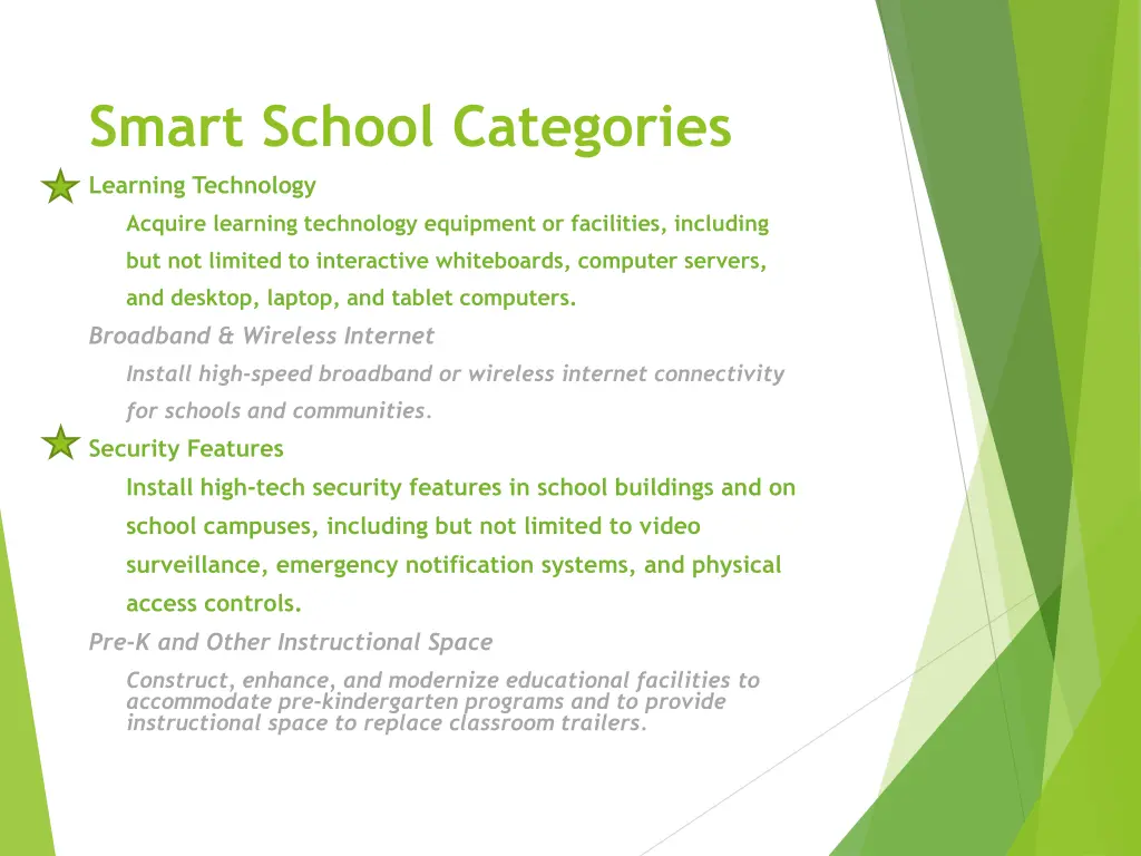 smart school categories