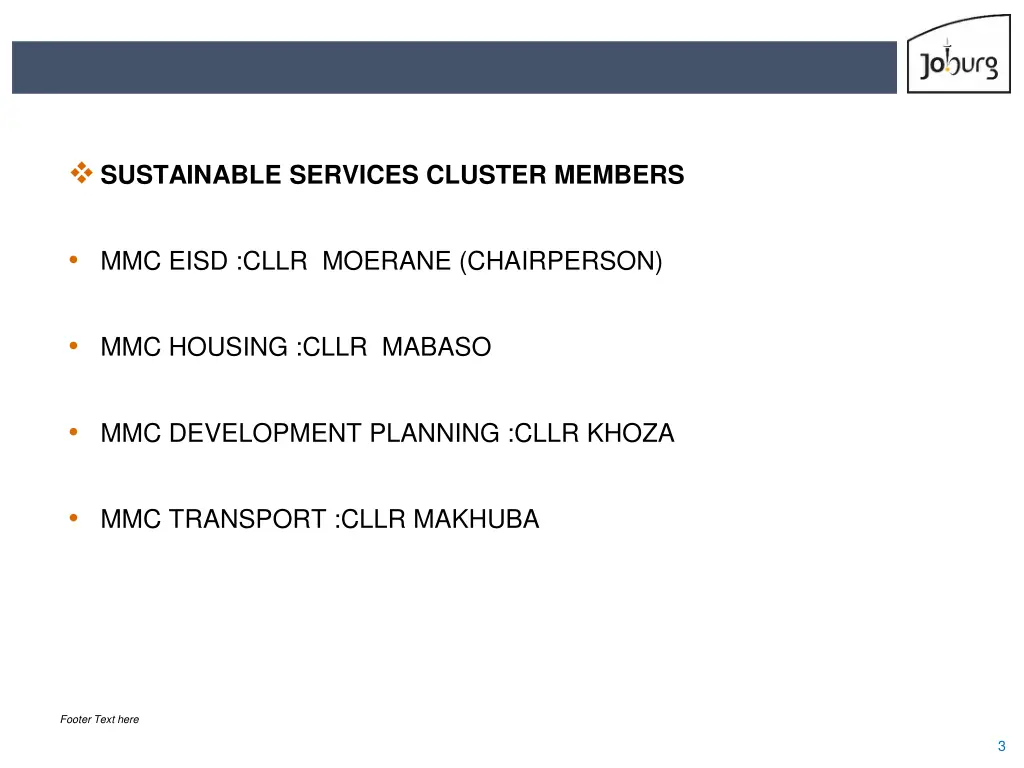 sustainable services cluster members