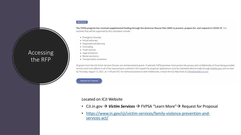 accessing the rfp