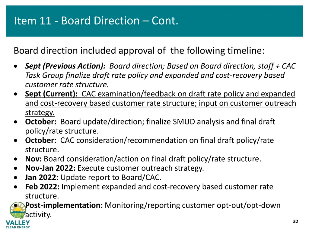item 11 board direction cont