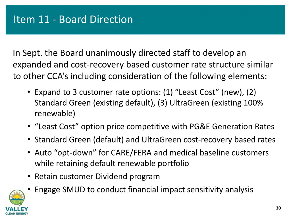 item 11 board direction