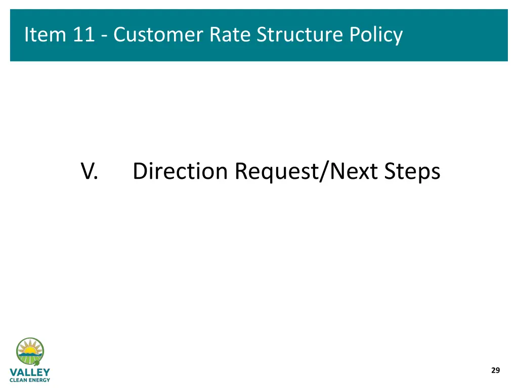 item 11 customer rate structure policy 4
