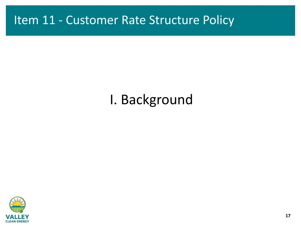 item 11 customer rate structure policy