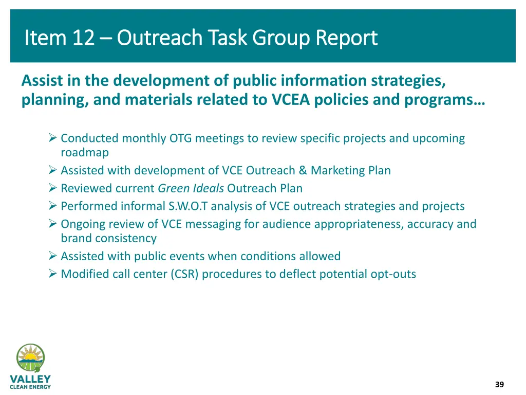 item 12 item 12 outreach task group report 3