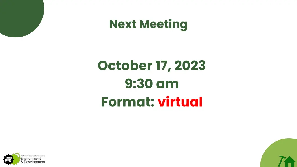 next meeting