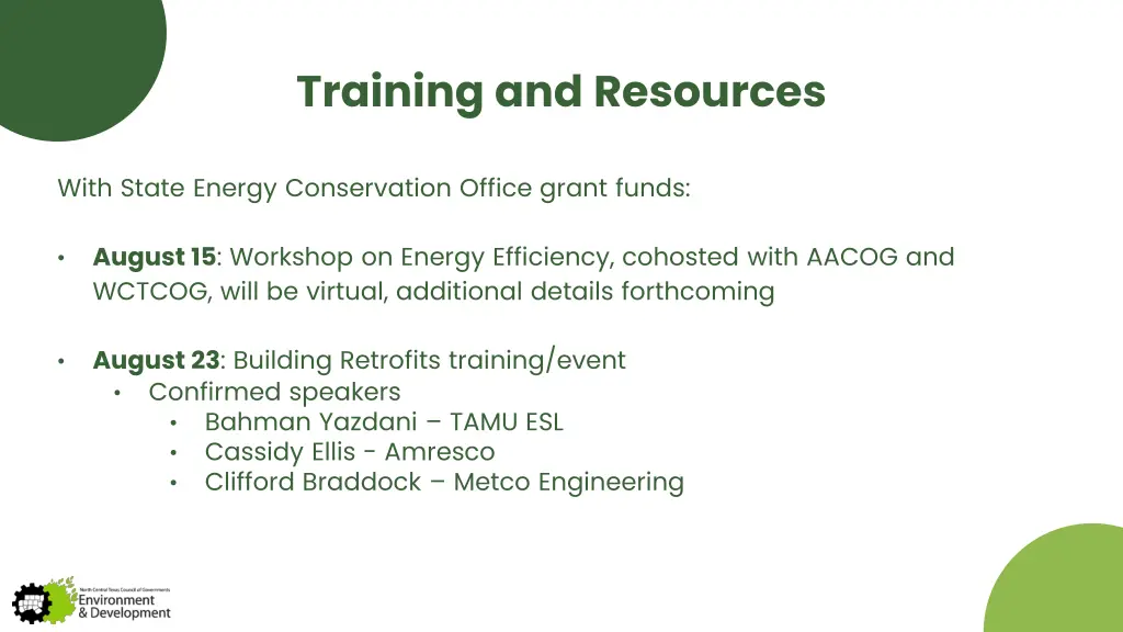 training and resources 1