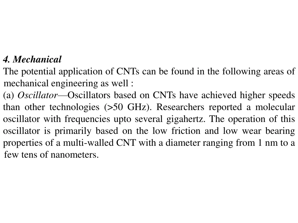 4 mechanical the potential application of cnts