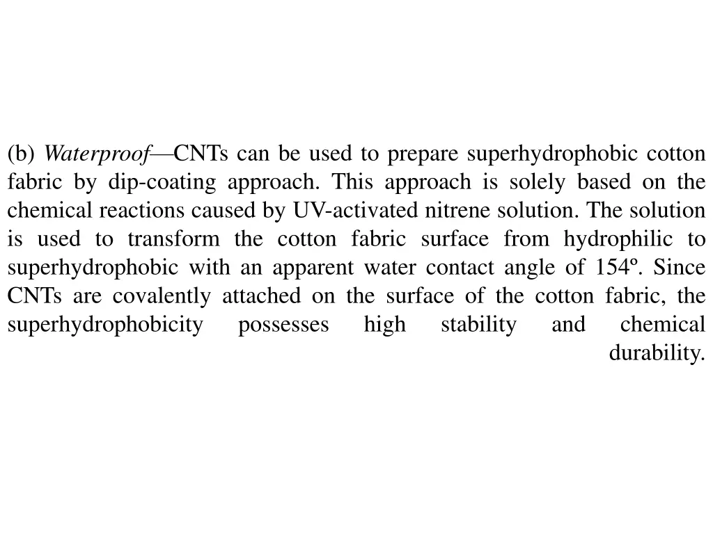 b waterproof cnts can be used to prepare
