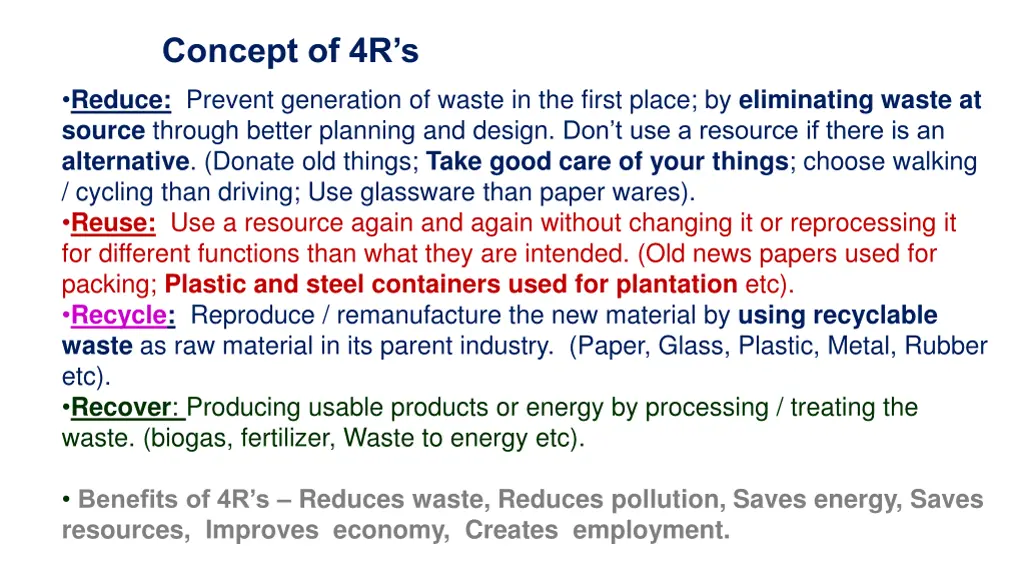 concept of 4r s