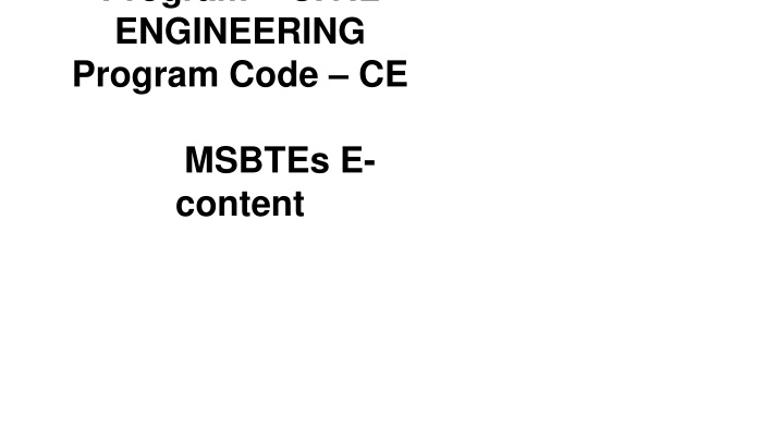 program civil engineering program code ce