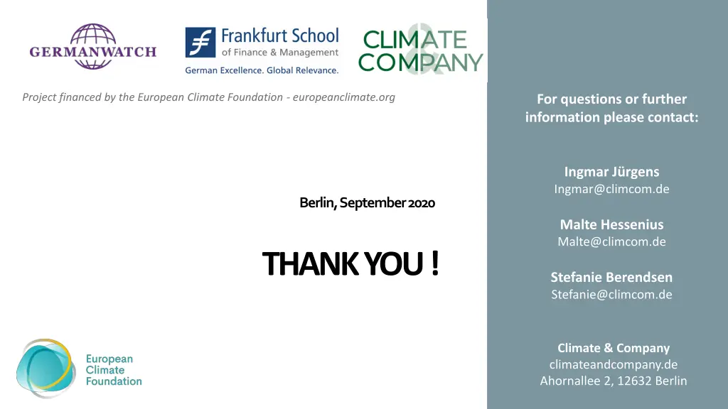 project financed by the european climate 1