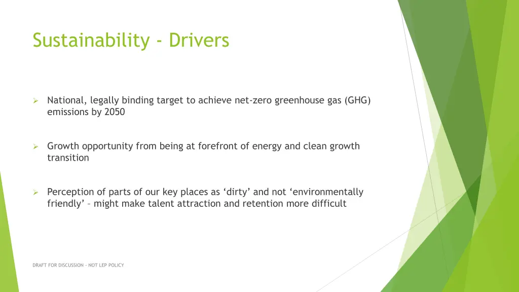 sustainability drivers