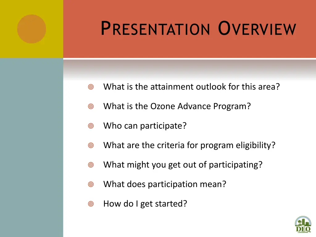 p resentation o verview
