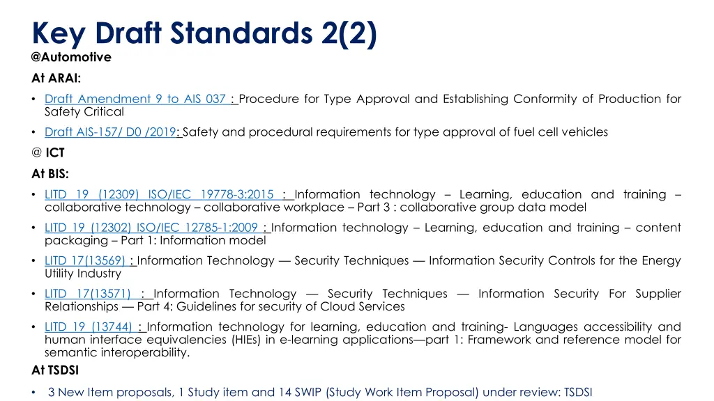 key draft standards 2 2 @automotive at arai draft
