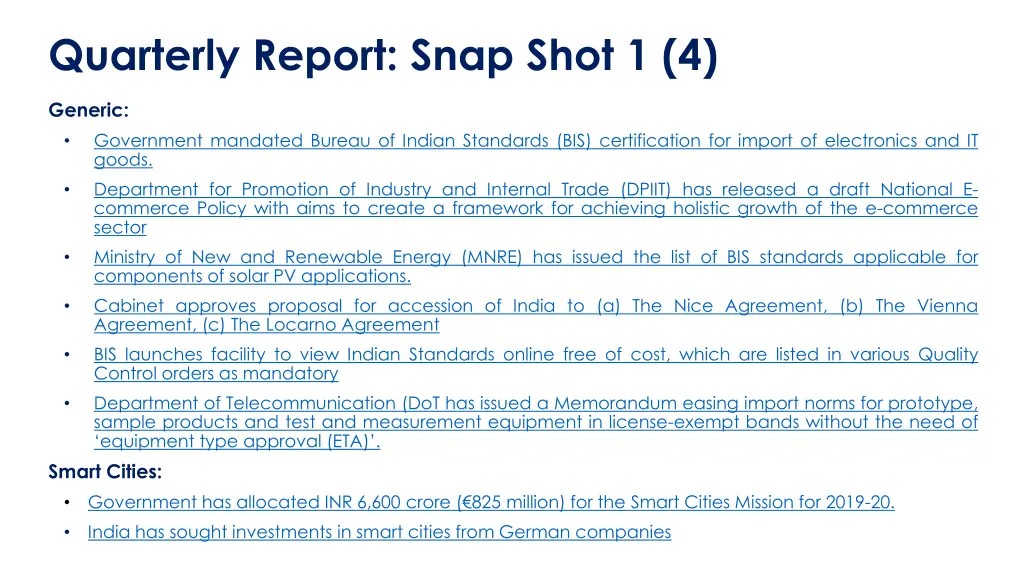 quarterly report snap shot 1 4