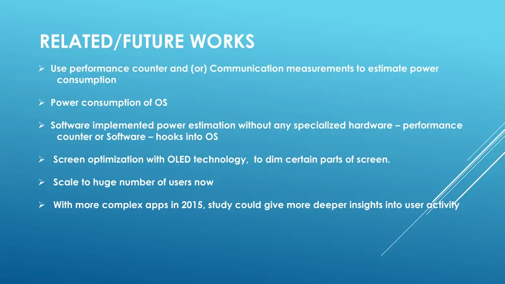 related future works