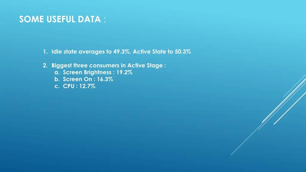 some useful data