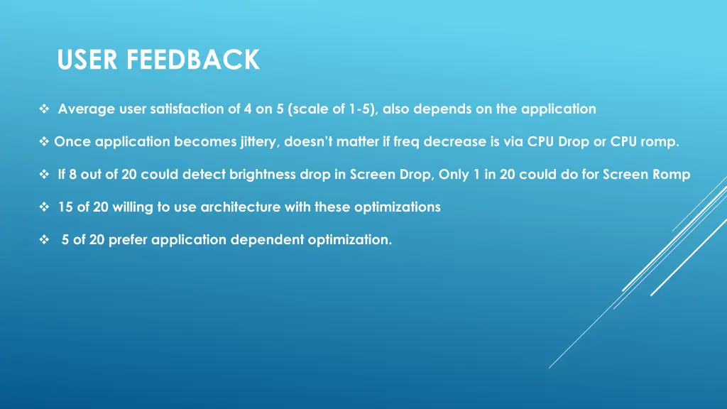 user feedback