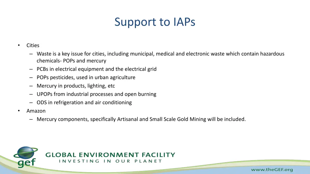 support to iaps