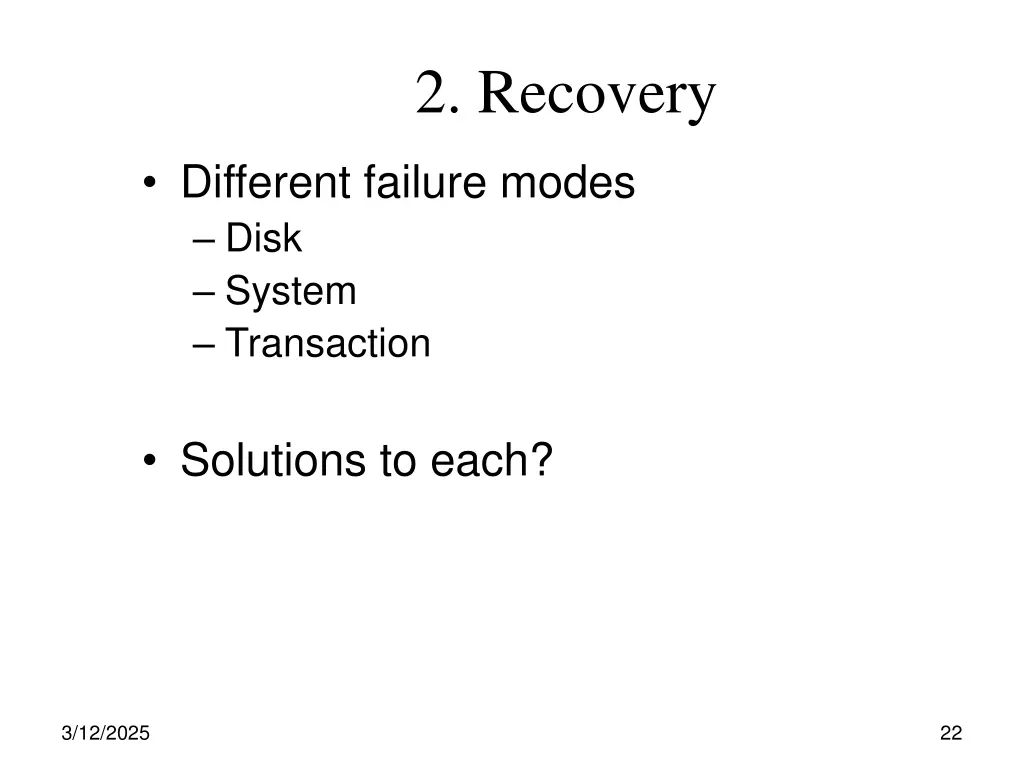 2 recovery